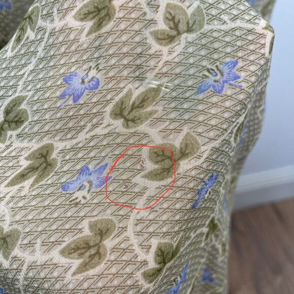 90s April Cornell Rayon Floral Maxi Button Front Sheer Dress Size Small FLAWED - Picture 6 of 16